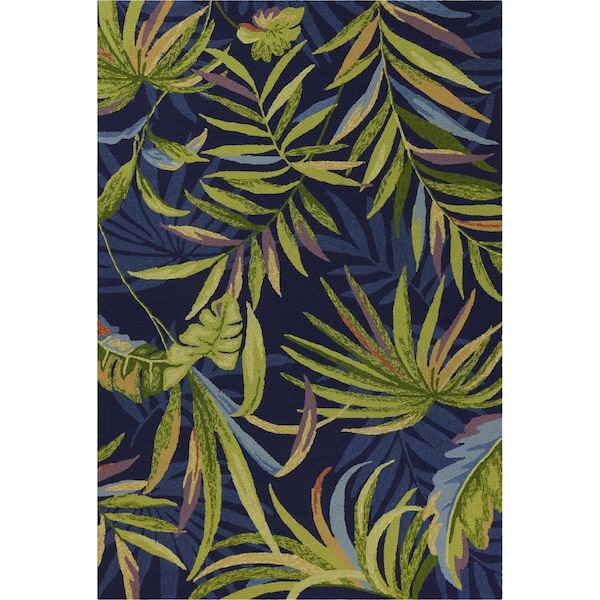 Palacedesigns 2 ft. x 3 ft. UV-Treated Polypropylene Ink Blue Area Rug PA3665026 - main